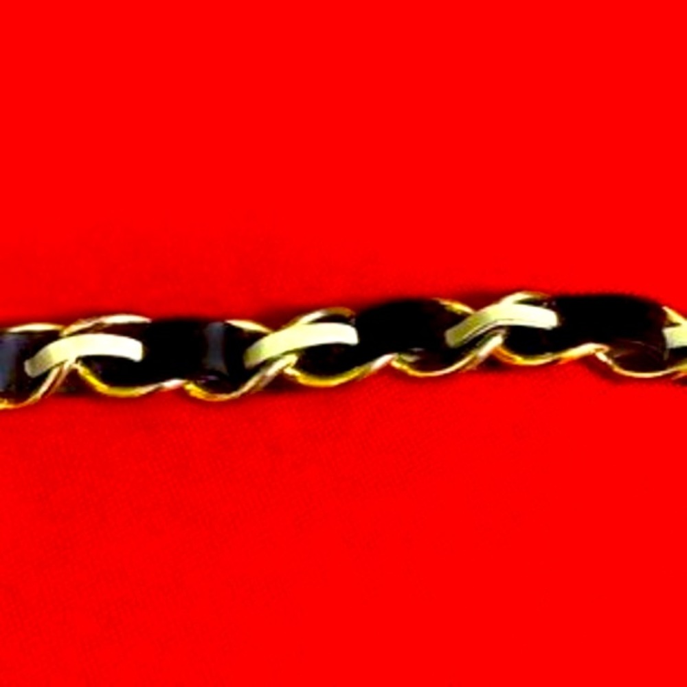 HP🔆VTG90’ Authentic Redwall Moschino White/Black Leather/Chain Belt - Picture 9 of 17
